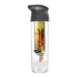 Emirates Logo Black Water Bottle with Fruit Infuser TZ-TM-002-BK